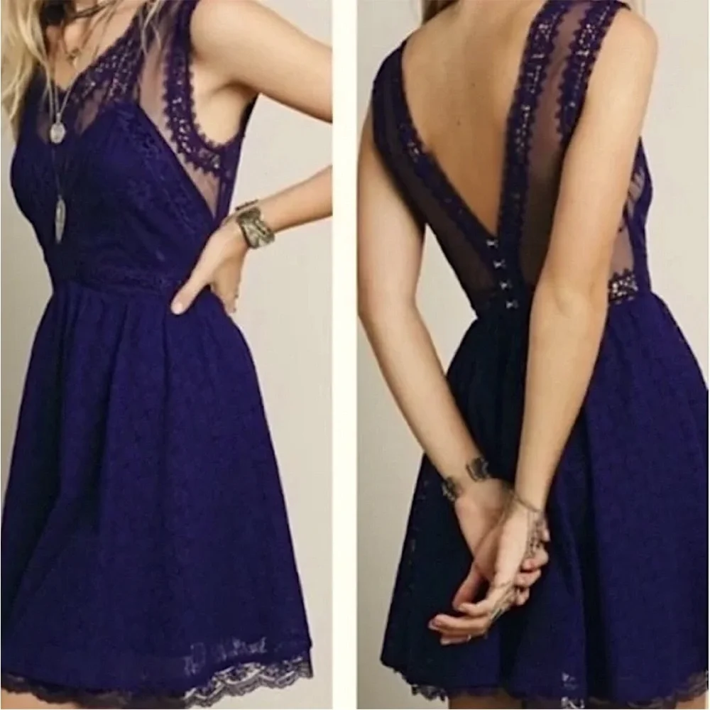 Free People Lace Mini Dress